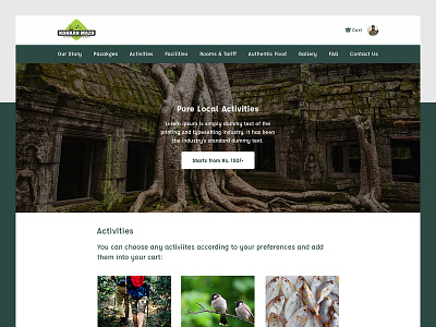 Konkan Mazo: Activity Page activities clean design experiencedesign farm farmstay green konkan minimal tickets ui user center design ux ux design