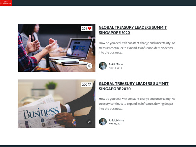 Blog Design: The Economist Events (4) article blog card card design cleanui economist event minimalism news ui uiux ux