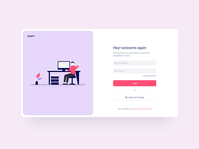 Onboarding- Login page UI