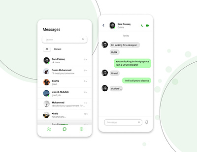 Direct Messaging application design dailyui design direct messaging ui uiux ux web design