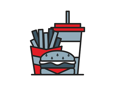 I Love Food design fatbny food graphic design illustration junk food vector