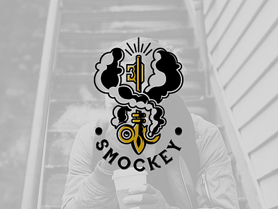 Smockey brand branding clothing design fatbny key logo logotype puff smoke