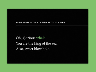 Haiku typography print business card haiku copywriting sxsw