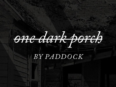 one dark porch artwork halloween music typography
