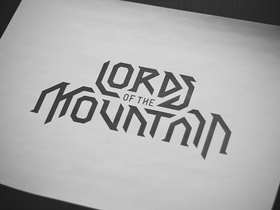 Lords of the Mountain (draft 1) angular bold dwarf dwarven fantasy geometric heavy heavy metal logo logotype lord metal mountain music strong symphonic tolkien