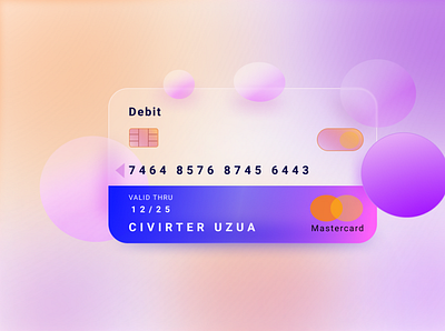 Transparent Debit Card app design graphic design