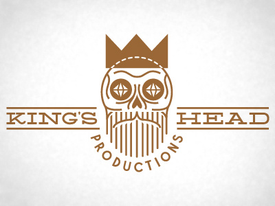 Kings Head Productions beard copper dead diamond eyes head king logo skull vector