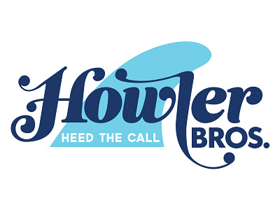 Howler Bros fin design design fin howler bros retro two color typography
