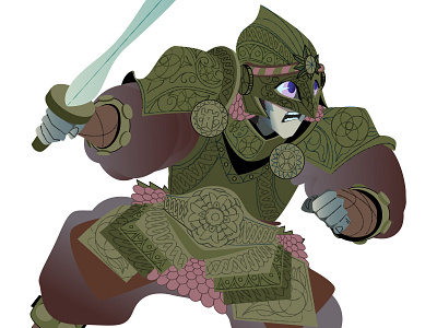 Prince Luca armor book fairytale fantasy fight knight magic prince process vector warrior