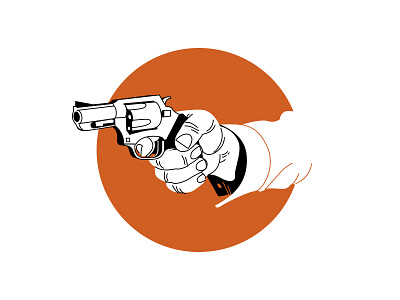 Hand, gun 2 color circle gun hand illustration illustrator spot trigger finger vector wip