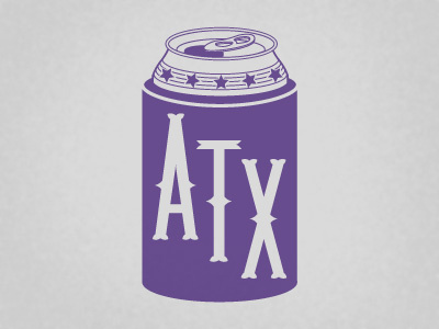 Austin Texas austin beer can coozy lonestar party texas vector
