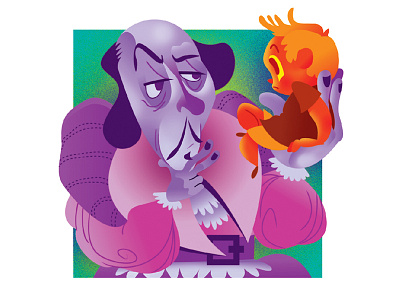 Shakespeare or something boy colors illustration magazine print shakespeare spot illustration throwback