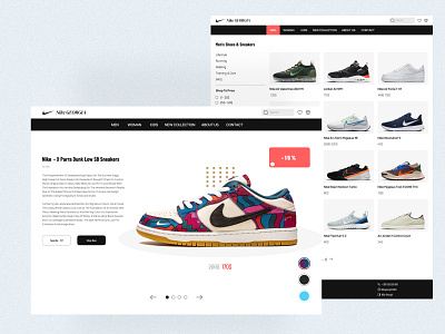 Nike Georgia - Shoe Shop design e commercial nike shoe ui ux web web design