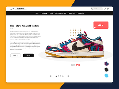 Nike Georgia - main page design e commerce ui web design
