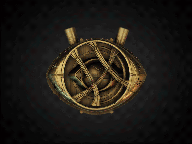 Hello Dribbble :) Eye of Agamotto after effects dr strange element3d eye of agamotto hello