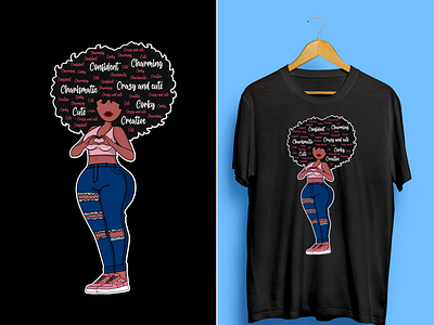 Afro-Women T-Shirt Design. afro afro women artwork branding design graphic design illustration shirt design t shirt tshirt tshirt design vector vector illustration women