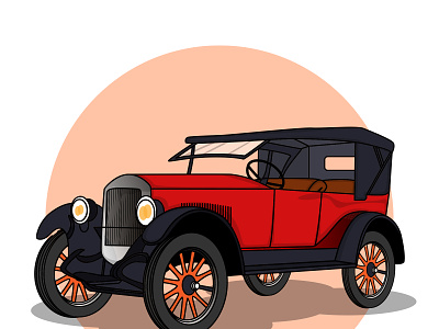 Vintage Old Car Design.