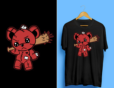 BadAss Teddy T-Shirt Design artwork branding cool design fiverr game gaming graphic design illustration logo shirt shirt design teddy teddy bear tshirt tshirt design upwork vecctor design vector