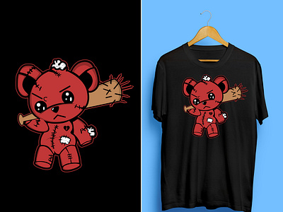 Stitched Teddy Bear T-Shirt Design. by Md mehedi Hassan rafi on