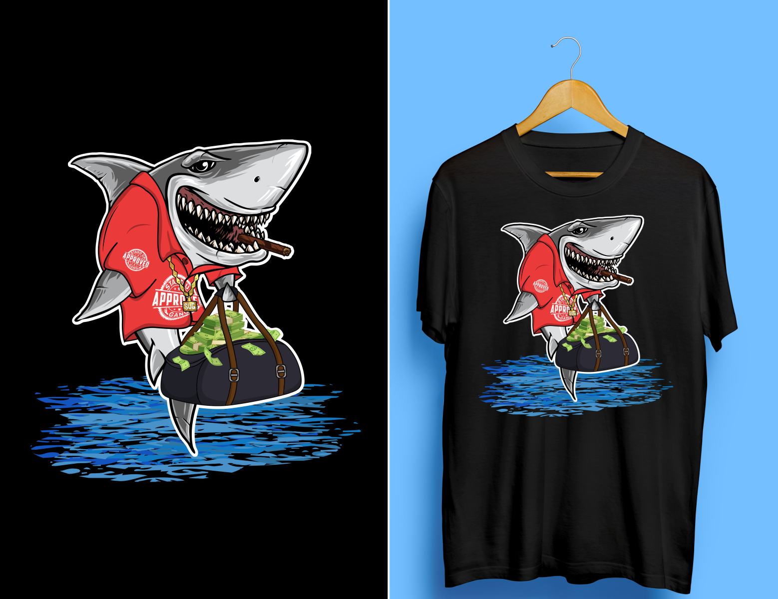 Shark T-Shirt Design. by Md mehedi Hassan rafi on Dribbble