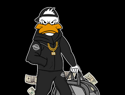 HipHop Duck artwork branding design fiverr game gamong graphic design hiphop illustration shirt design tshirt tshirt design typography upwork vector vectorart