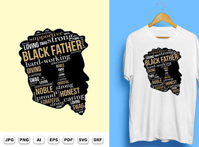 Black Dad T-Shirt Design artwork branding design fathers day graphic design illustration logo shirt design tshirt tshirt design ui