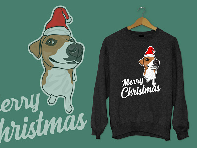 Christmas T-Shirt Design. artwork branding christmas christmas design design dog graphic design illustration logo shirt design tshirt tshirt design ui