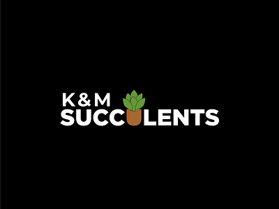 K&M Succulents logo design