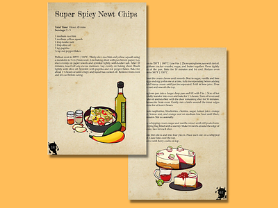 Cookbook Zine Recipe Art design illustration