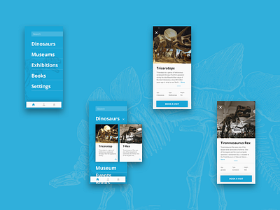 Dinosaurs Museums App app design sketch ui uidesign vector