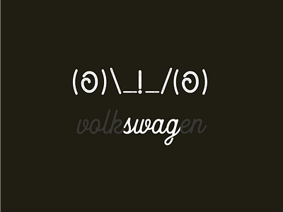 VW Swag automotive car swag type typography vw