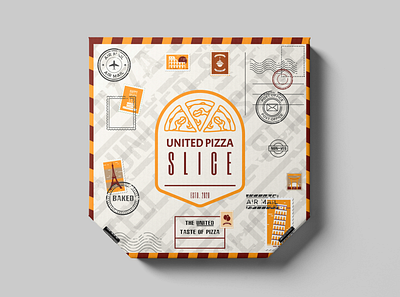 United Pizza Slice- Pizza Packaging branding design graphic design identity logo packaging pizza