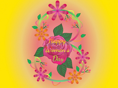 Happy Women's Dayヽ(◠‿◠)ノ✿ 8 8march figma flowers graphic design happy womens day illustration march spring women womensday