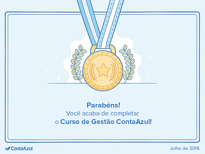 Curso de Gestão ContaAzul 2016 contaazul medal medalha