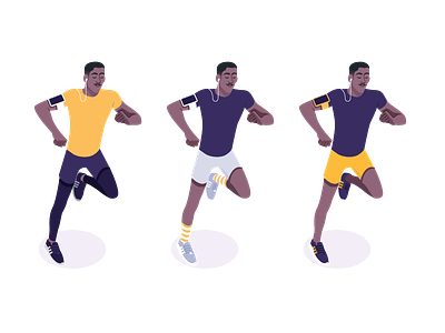 Youse Runners brasil brazilian character concept exercise insurer isometric runner running youse