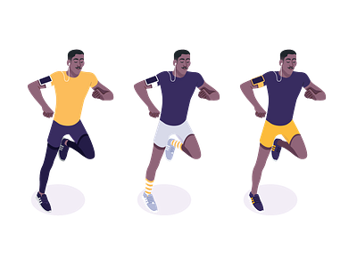 Youse Runners brasil brazilian character concept exercise insurer isometric runner running youse