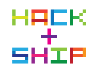 Hack + Ship colorful squares type