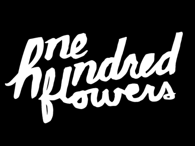 One Hundred Flowers Logo band lettering logo one hundred flowers