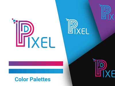 Pixel Logo Design branding creative logo design gradient logo graphic design graphic designer icon illustration letter logo logo logo design logo designer modern logo pixel logo
