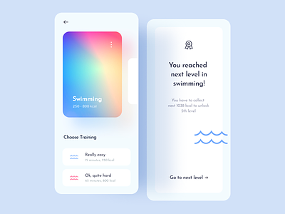 Swimming android box art boxes cards ios app ios14 iosapp mobile mobileapp mockup popup product design swimming pool ui uidesign