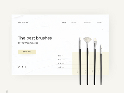 Landing Page beige brushes landing page