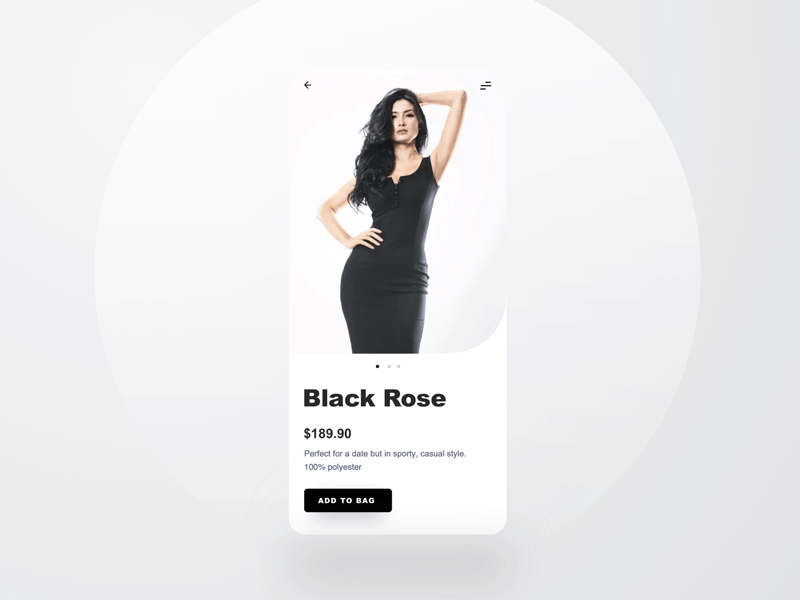 E-commerce animation black e commerce fashion shop