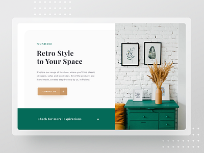 Retro e-commerce 🛋 desktop ecommerce ecommerce shop homepage mockup uxui uxui design uxuidesign web webdesign