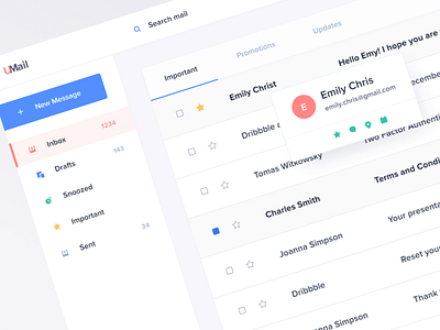 Mail Concept 📩 dashboard desktop gmail inbox mail mail box mockup product design uxui