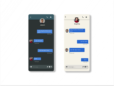 Direct Messaging UI app blue dailyui messaging ui