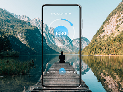 Meditation Timer UI app dailyui design timer ui