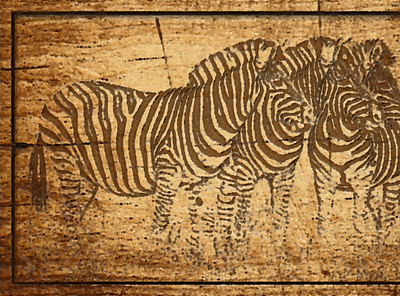 Zebras cutting board wood art woodwork