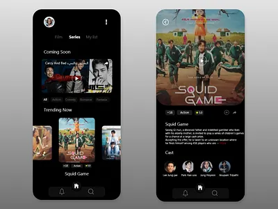 Movies & Series Streaming App Concept app design drama kdrama movies ui ux web