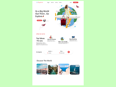 Travel Agency Web design app design graphic design travel ui ux web