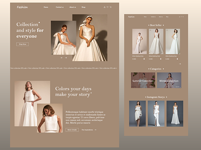Wedding Dresses Store app branding design drama fashion graphic design ui ux web